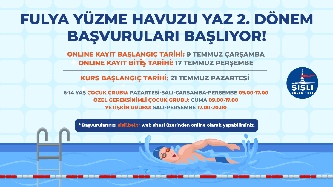 FULYA YÜZME HAVUZU YAZ 2. DÖNEM BAŞVURULARI BAŞLIYOR